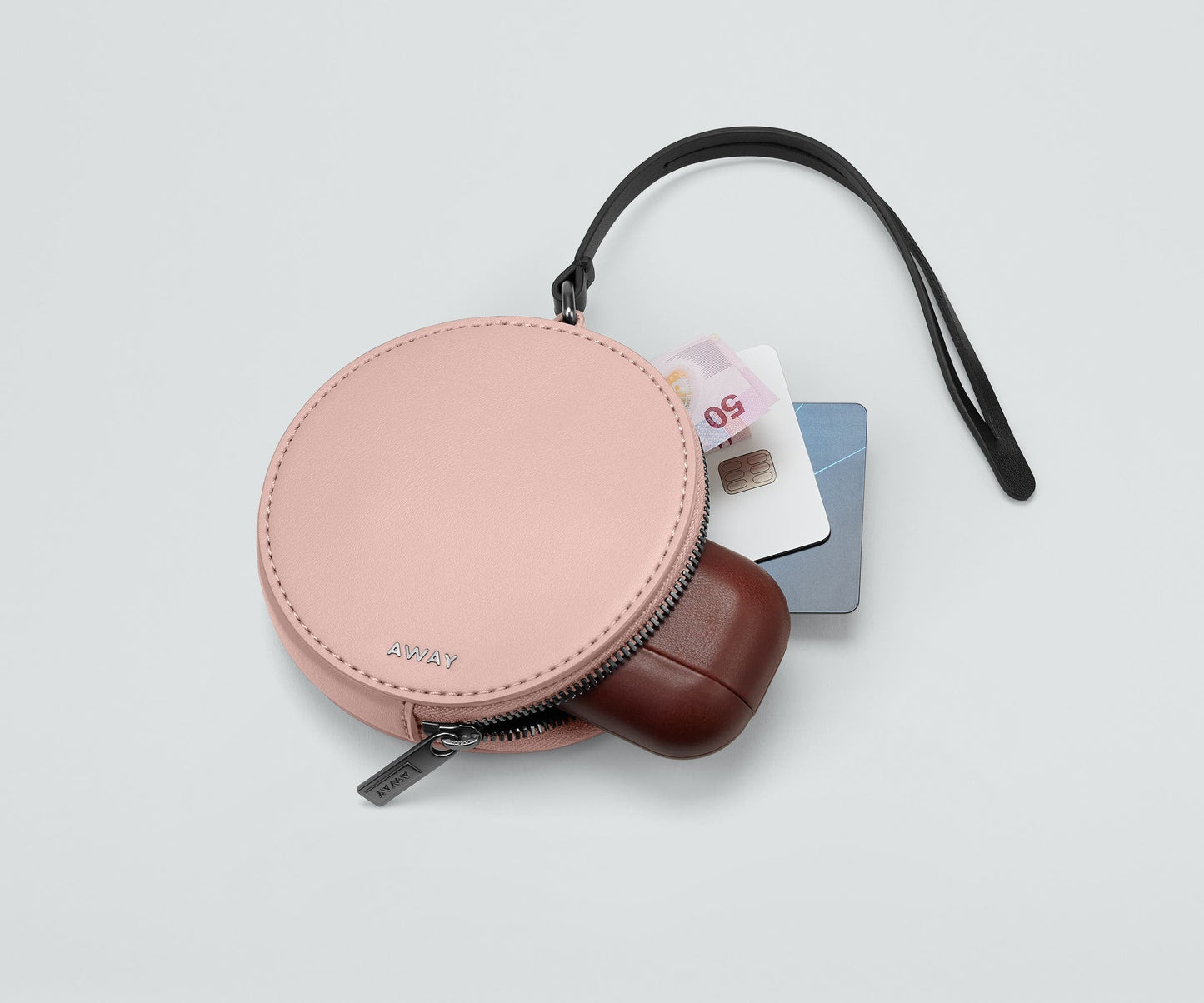 The Circle Zip Pouch in Petal