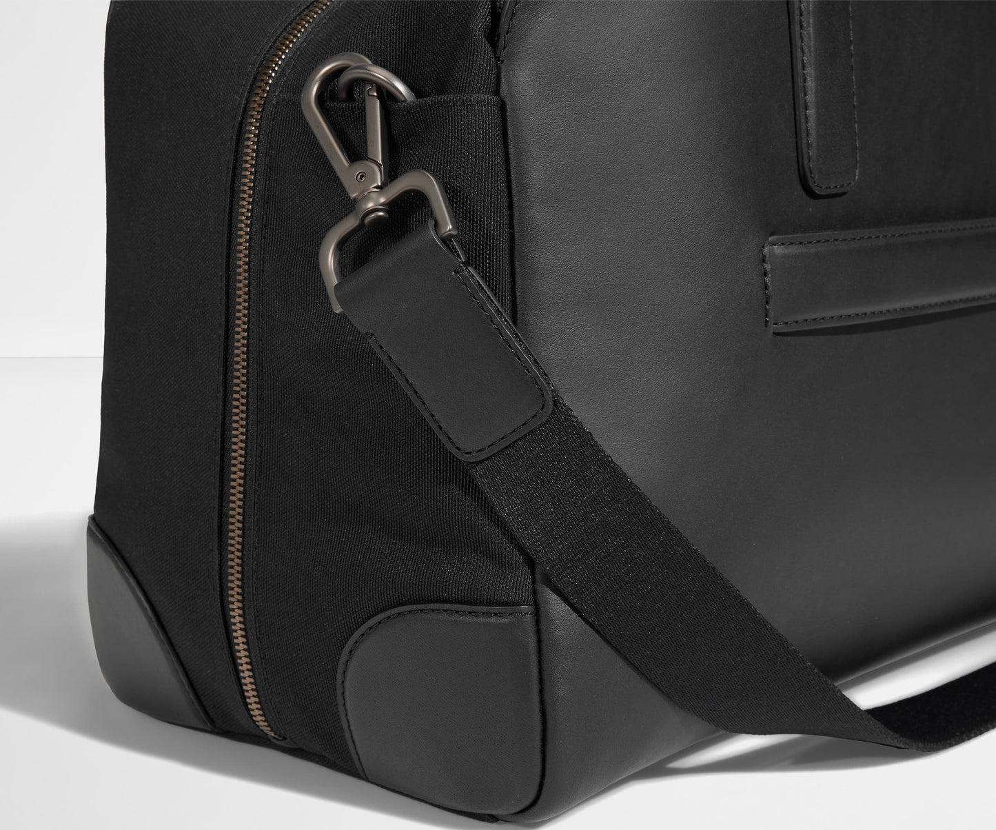 The Transit Leather Duffle in Jet Black